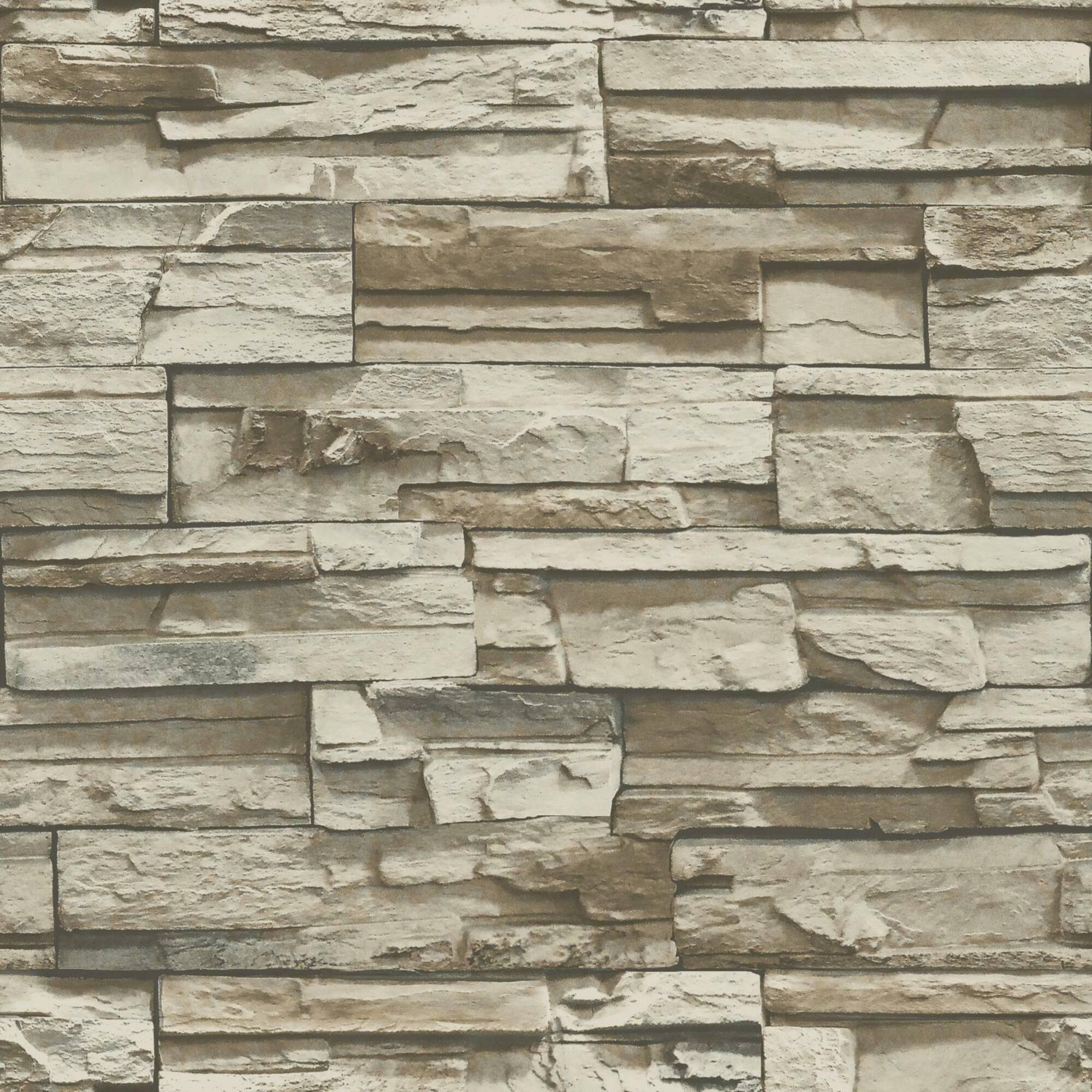RoomMates Stacked Stone Peel & Stick Wallpaper